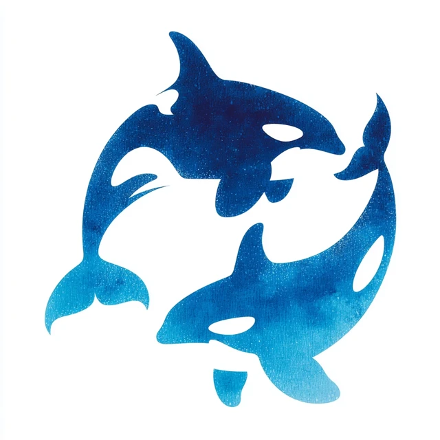 Orca Yin Yang Logo Design Minimalist Branding