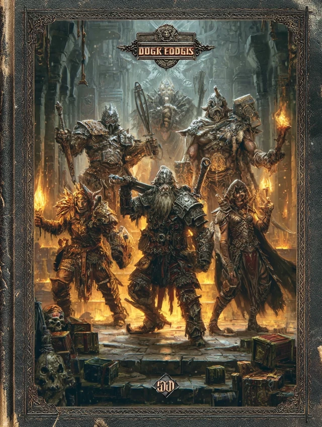 DandD 5E Fantasy Adventurers Dungeon Cover Art