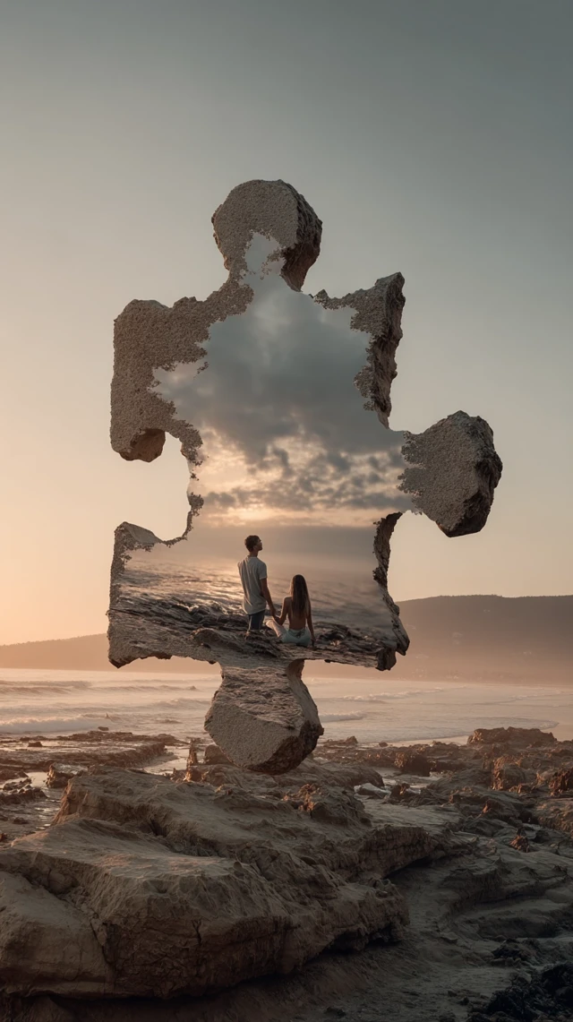 Finding Your Place: Coastal Sunset and Jigsaw