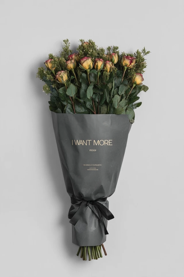 Luxury Bouquet Roses Gift Wrapped Fine Art Photography