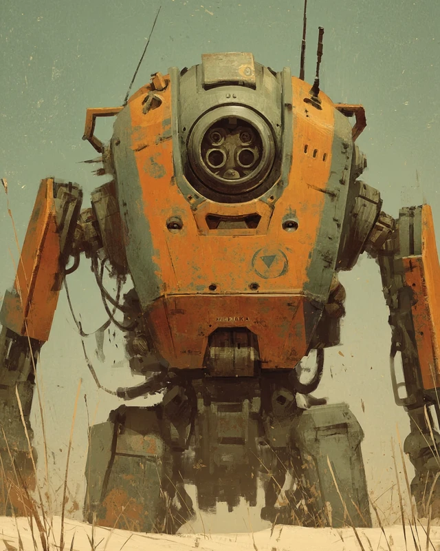 Mars Patrol Robot Ashley Wood Style Comic Cover