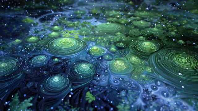 Fantasy Bioluminescent Rainforest Illustration