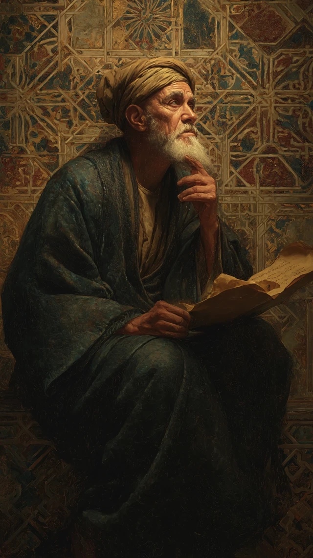 Ibn Rushd Portrait Medieval Philosopher