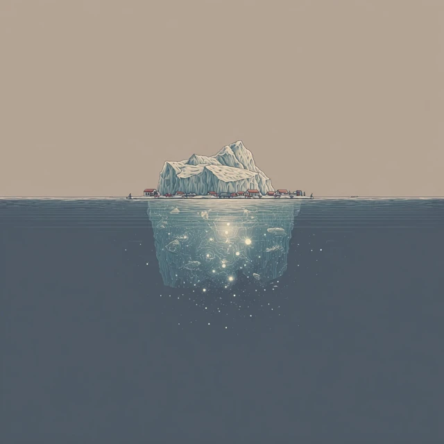 Iceberg Floating at Night Material Mental Spiritual