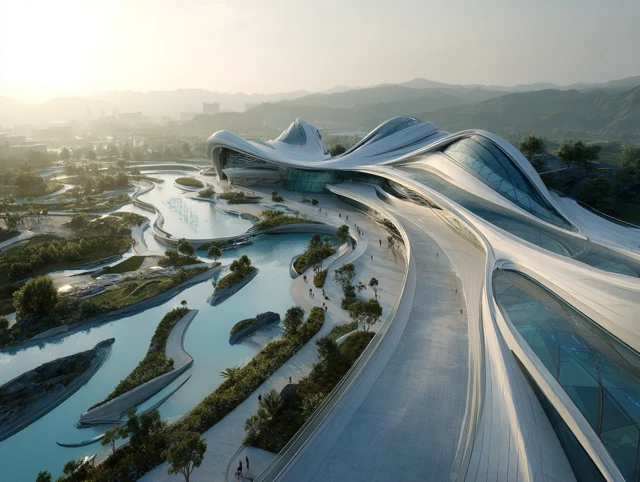 Zaha Hadid Architectural Masterpiece Birdseye View