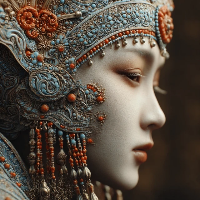 Dunhuang Statue Portrait Intricate Details and Beauty