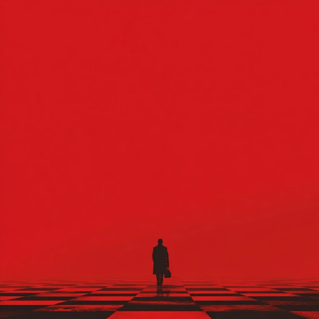 Minimalist Movie Poster Silhouette Chess Field