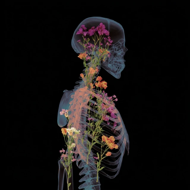 Floral Xray Art Anatomical Beauty Surreal