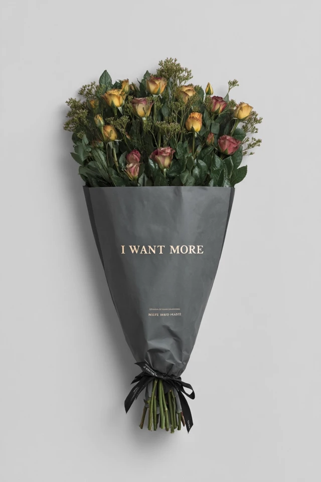 Luxury Bouquet Roses Gift Wrapped Fine Art Photography