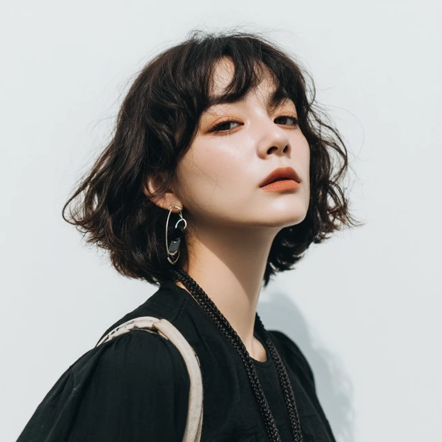Stylish Korean Woman Portrait Confident and Cool