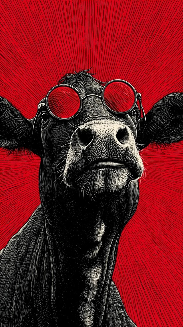 Bauhaus Cow Poster Advertising Spectacles