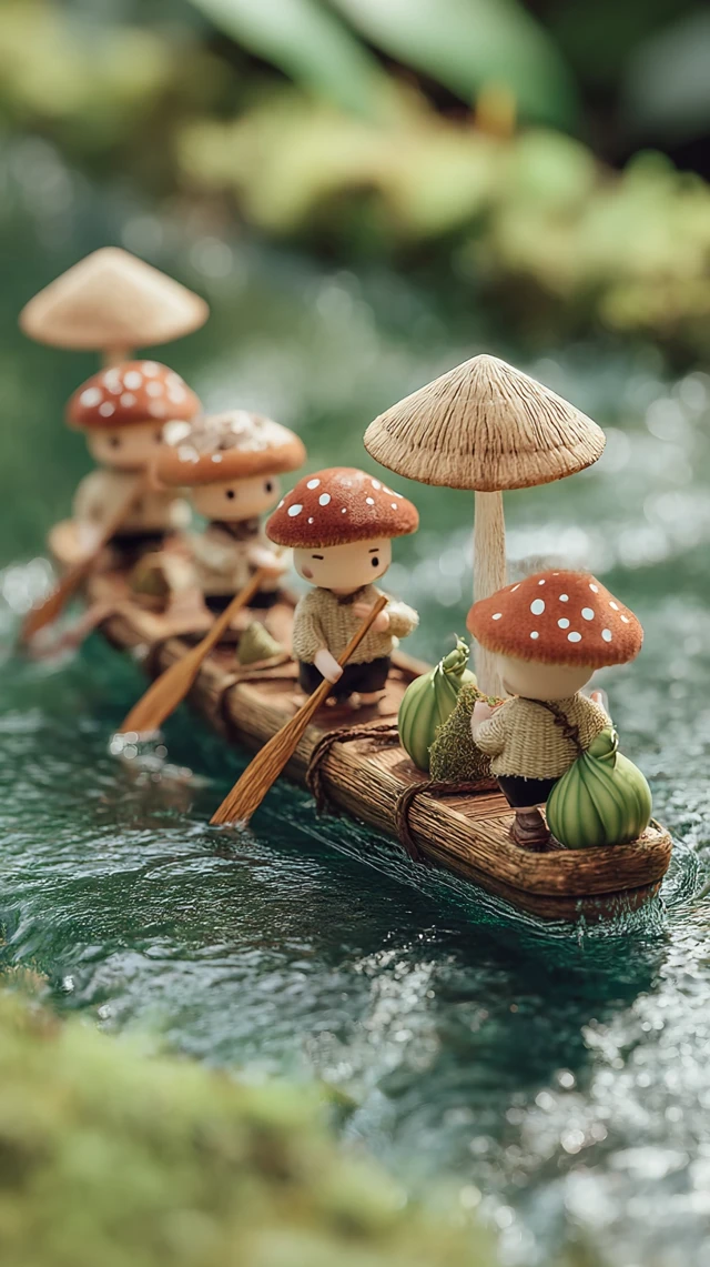 Mushroom People Dragon Boat Festival Fantasy