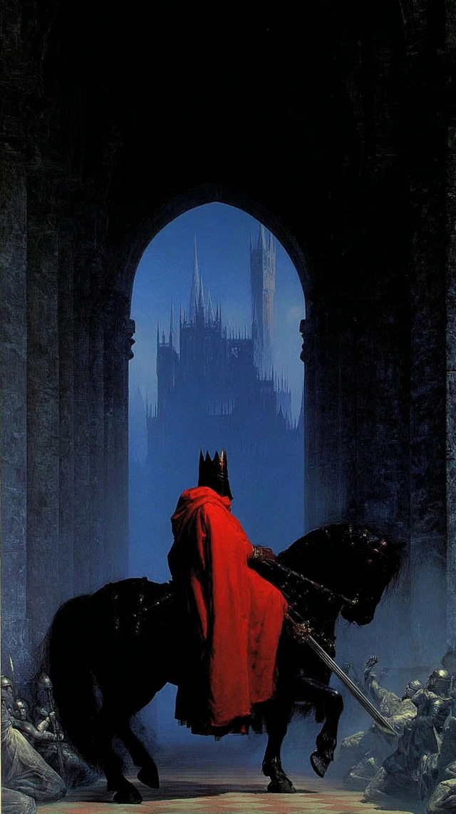 Dark Medieval Fantasy Art Detailed Ruins Dramatic Lighting