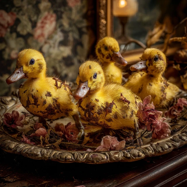 Smashed Ducklings A Unique Artistic Composition