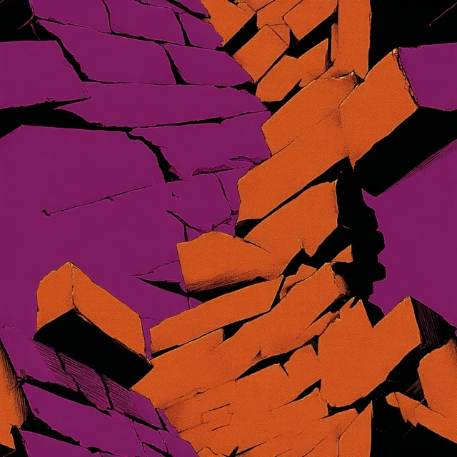 Collapsing Brick Wall Illustration Art