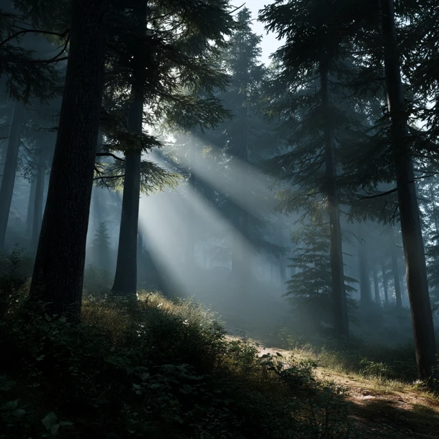Foggy Forest Scene Unreal Engine 5