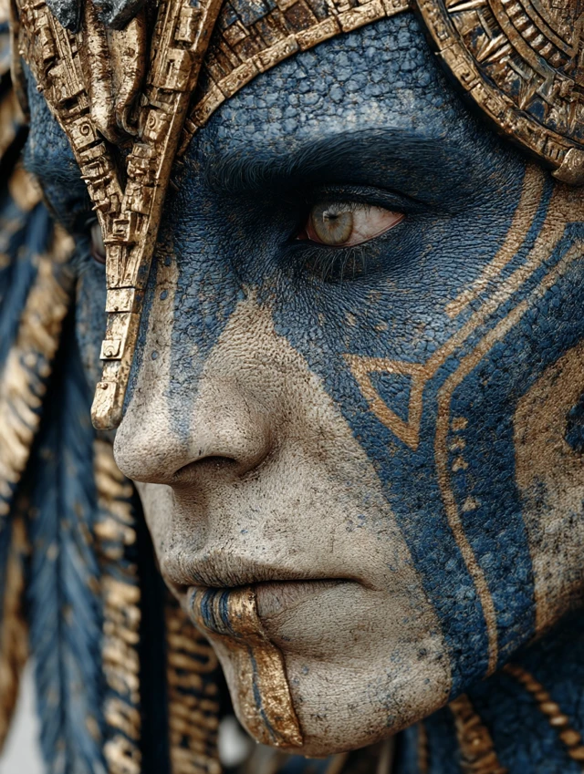 Alien Humanoid Mayan Inspired Model Photography