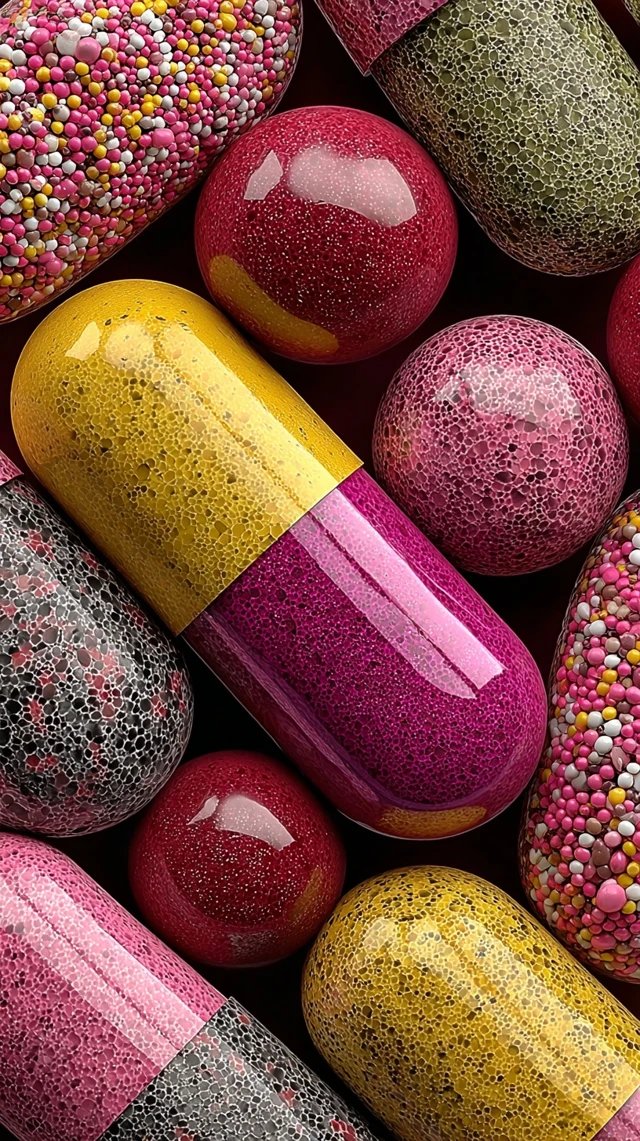 Vitamin Pills Realistic Image