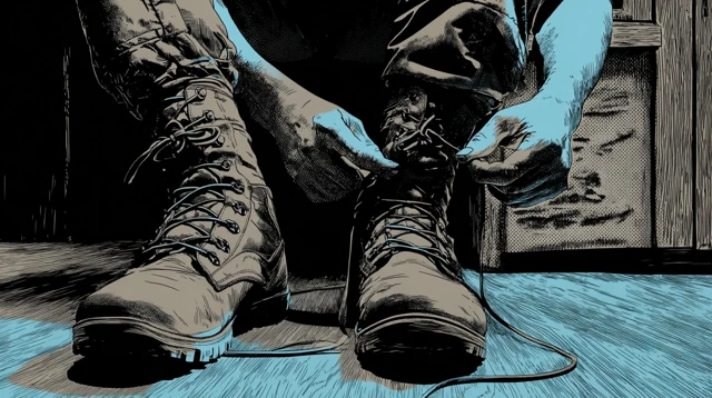 Special Forces Boot Up Comic Style Illustration
