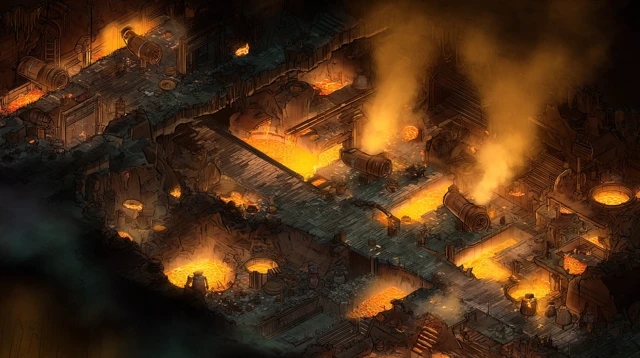 Isometric DND Battle Map Underground Cavern