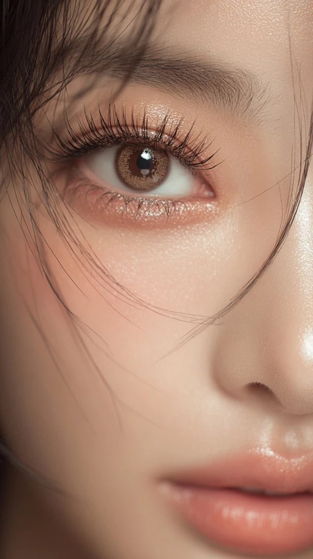 Japanese Girl Natural Beauty Close Up Eyelashes