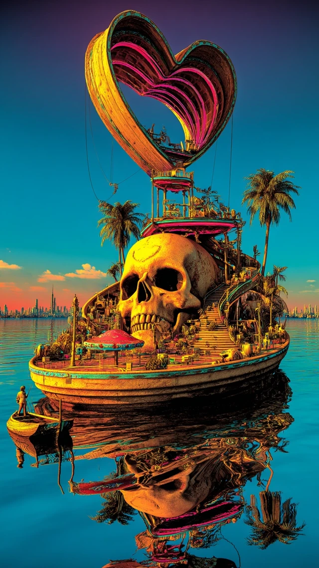 Surreal Art Dreamscape Inspired by Dali and Kush