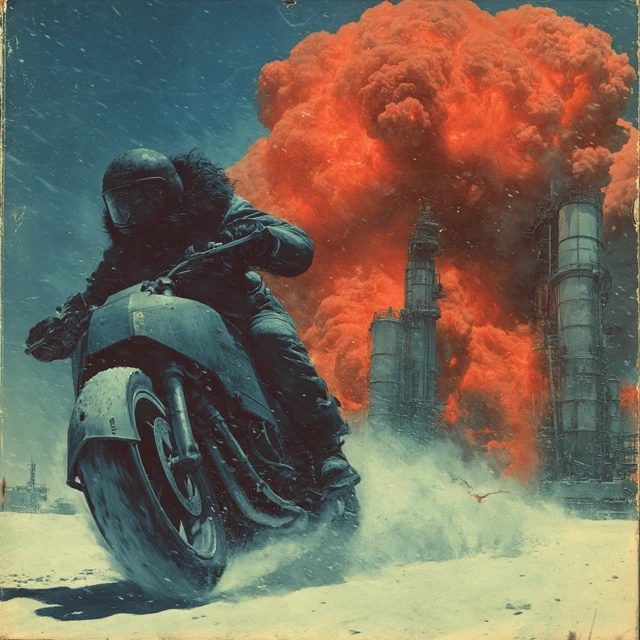 Retro Cyberpunk Escape: Industrial Winter Hell