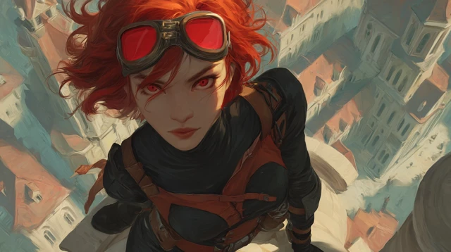 DND Character Portrait Red Haired Woman