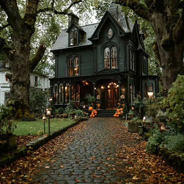 Victorian Homes in the PNW Spooky Fall Decor