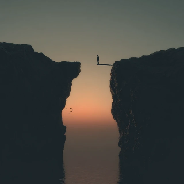 Fear of Success Metaphor Artwork Illustration
