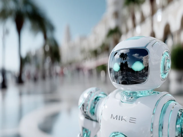 Friendly Robot Mike 3D Rendering on Florida Street