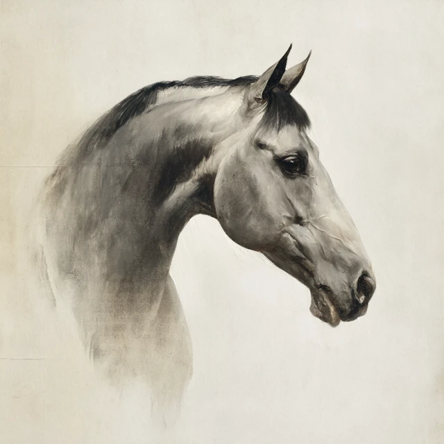 Vintage Horse Portrait by John Singer Sargent