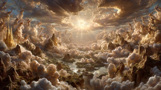 Celestial Choir Divine Scene Angels Worship Heaven