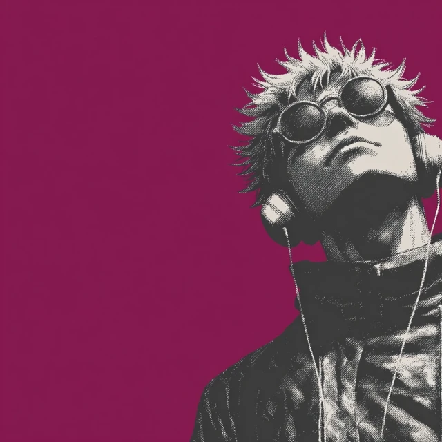 Yuji Itadori Pop Art Style Anime Music Illustration