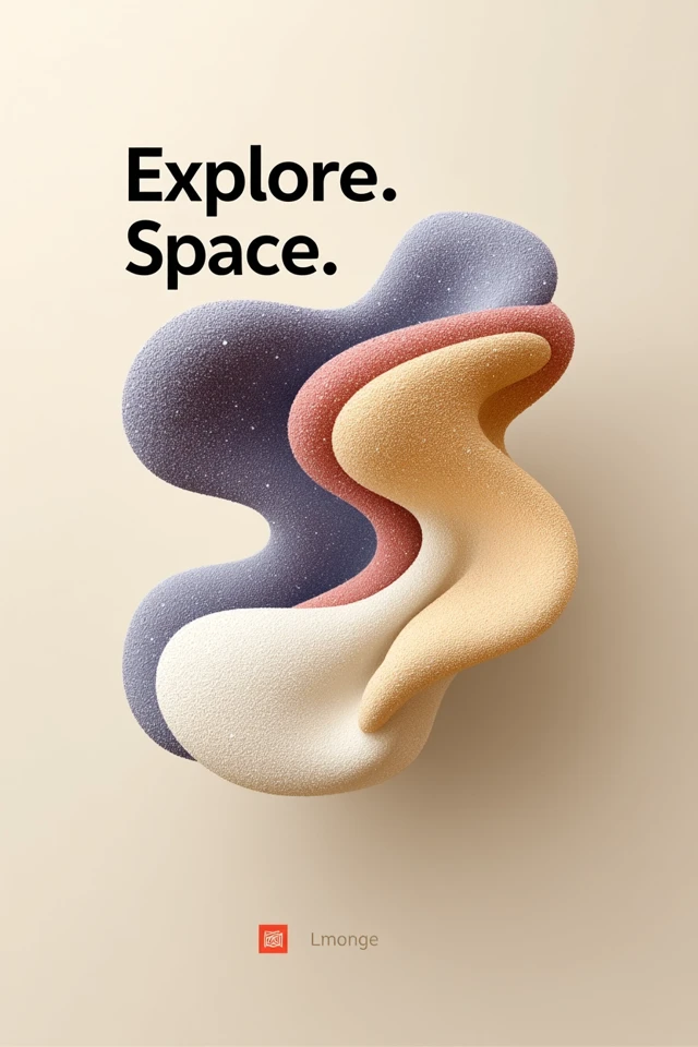 Explore Space Modern Abstract Poster Design