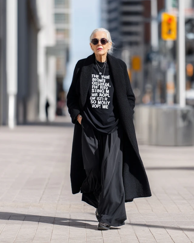 Elderly High Fashion Street Style