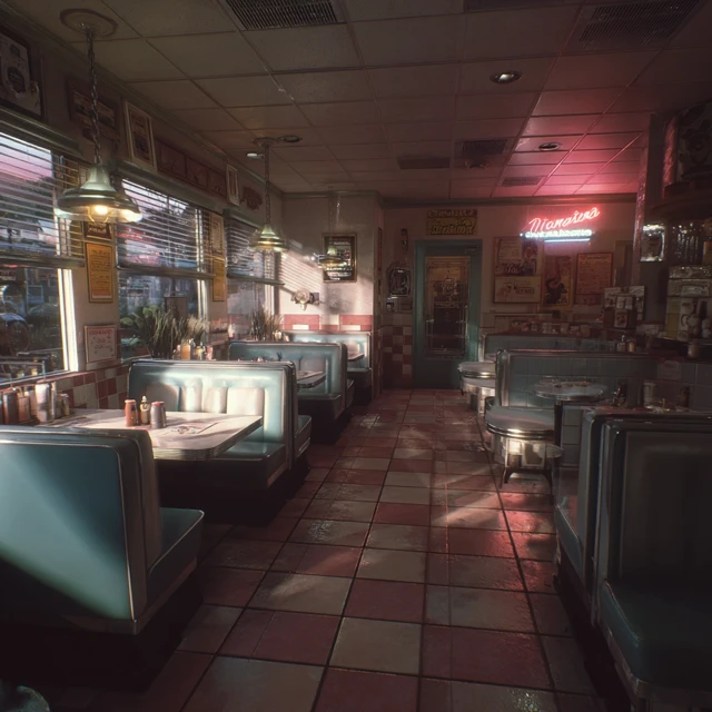 1980s Diner Interior Screenshot