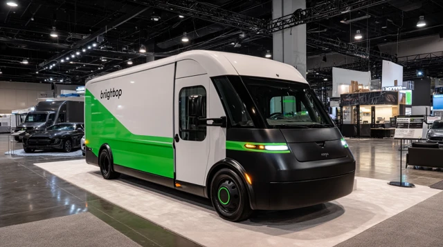 BrightDrop Electric Delivery Van at Car Show