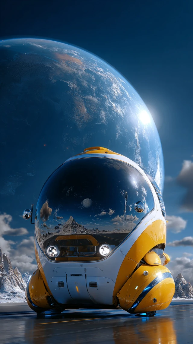 Futuristic Vehicle Earthscape Cinematic 8K