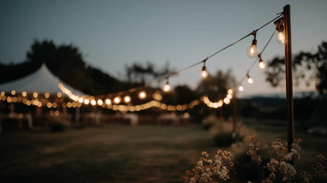 Dreamy Outdoor Ceremony Space at Dusk