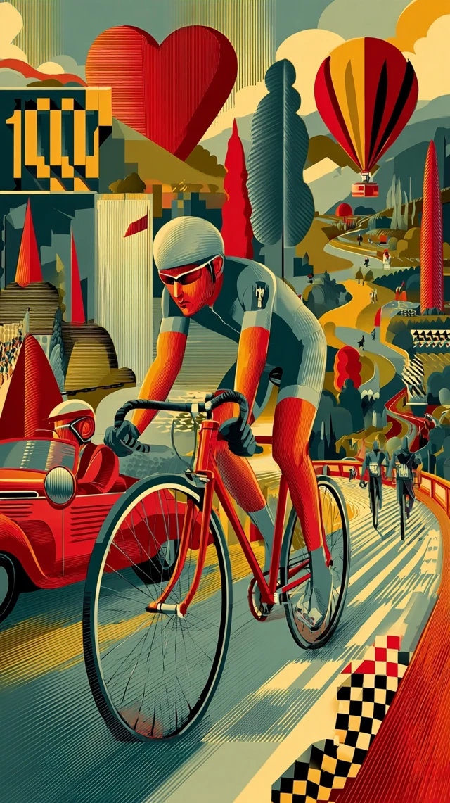Cycling Race Poster Depero Style