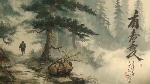 Chinese Ink Forest Journey into Silence Nature Calling