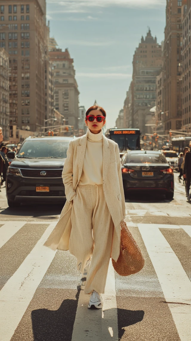 Street Style PanAsian Fashion Girl in City