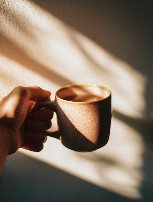 Emotional Coffee Mug in Soft Light