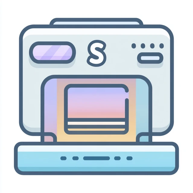 Tech Machine Icon with S Logo