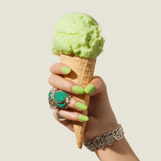 Hand with Ice Cream Jewelry Minimalist Pop Art