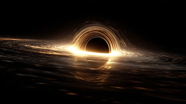 Black Hole Depiction Space Singularity Gravity