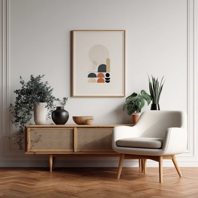 Scandinavian Frame Mockup for Art Modern Interior