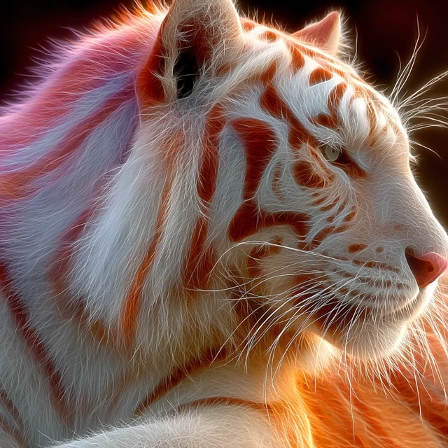 Abstract Neon Tiger Artwork Wallpaper
