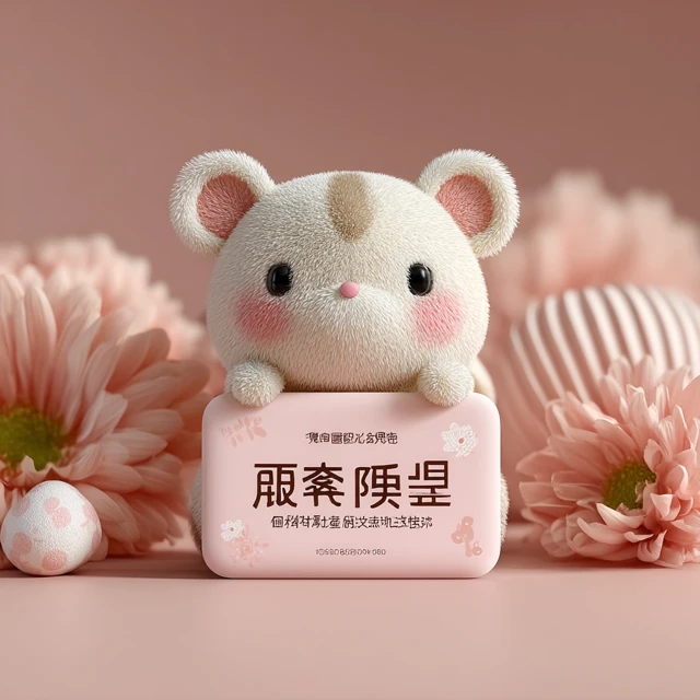 Cute 3D Mouse Holding a Membership Card